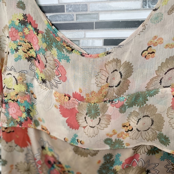 Unbranded Women’s floral tunic with a sheer top(bridgeton styled) - Picture 3 of 8